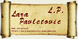 Lara Pavletović vizit kartica